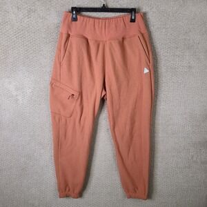 Hoka One‎ One Fleece Joggers Mens XL Orange Essential Pockets Running Athletic
